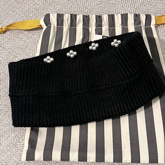 ❌ON SALE❌LELE SADOUGHI NWT AUTHENTIC PEARLS EMBELLISHED RIBBED KNIT EAR WARMER - Picture 12 of 12